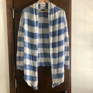 Splendid Blue and White Stripe Cardigan